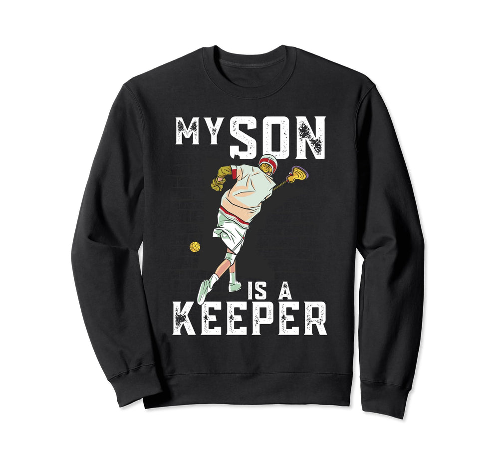 Lacrosse Goalie Mom Dad Lax Goalkeeper Sweatshirt - Trendy Graphic Unisex