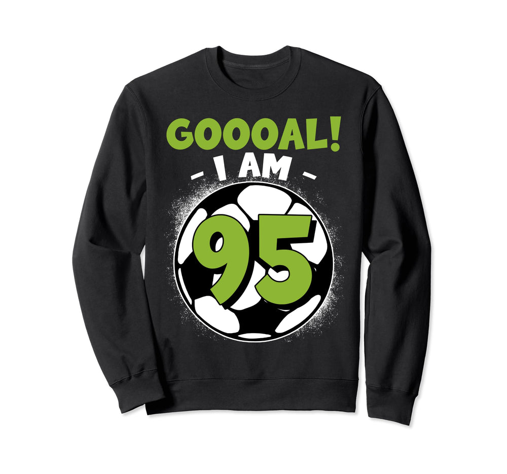 95 Year Old Birthday Soccer Themed Sweatshirt - Novelty Apparel Unisex