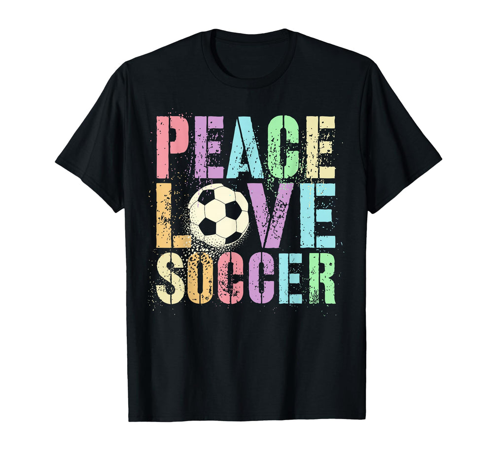 Sassy Peace Love Soccer Score Club Mom T-Shirt - Trendy Graphic Unisex