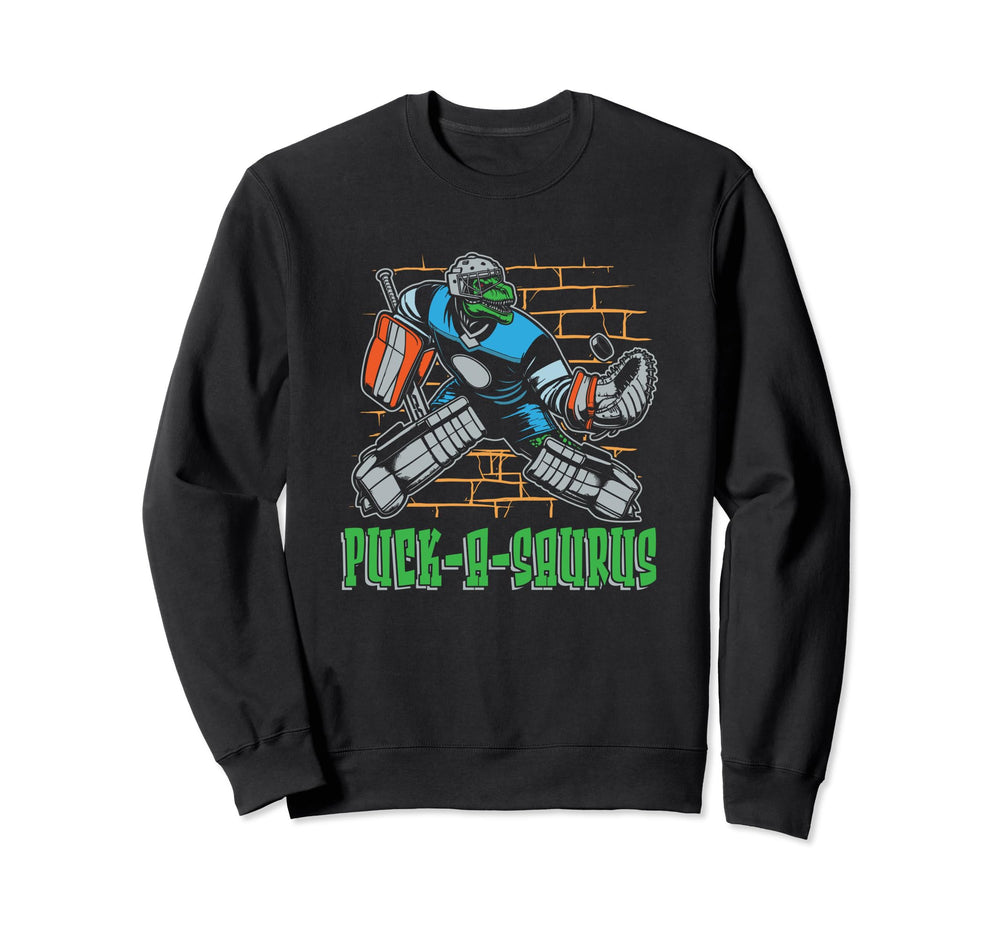 Hockey Goalkeeper T Rex Ice Sweatshirt - Casual Everyday Wear Men Women