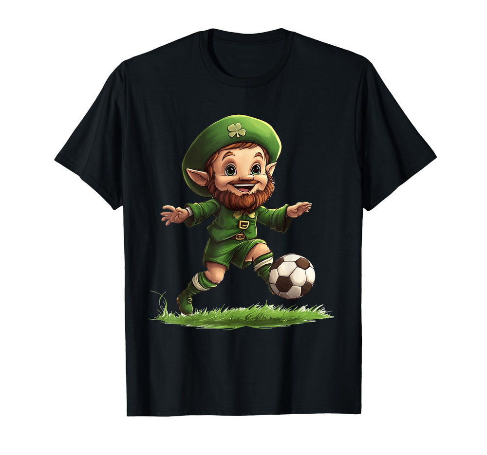 St Patricks Day Soccer Player T-Shirt - Casual Everyday Wear for Adults