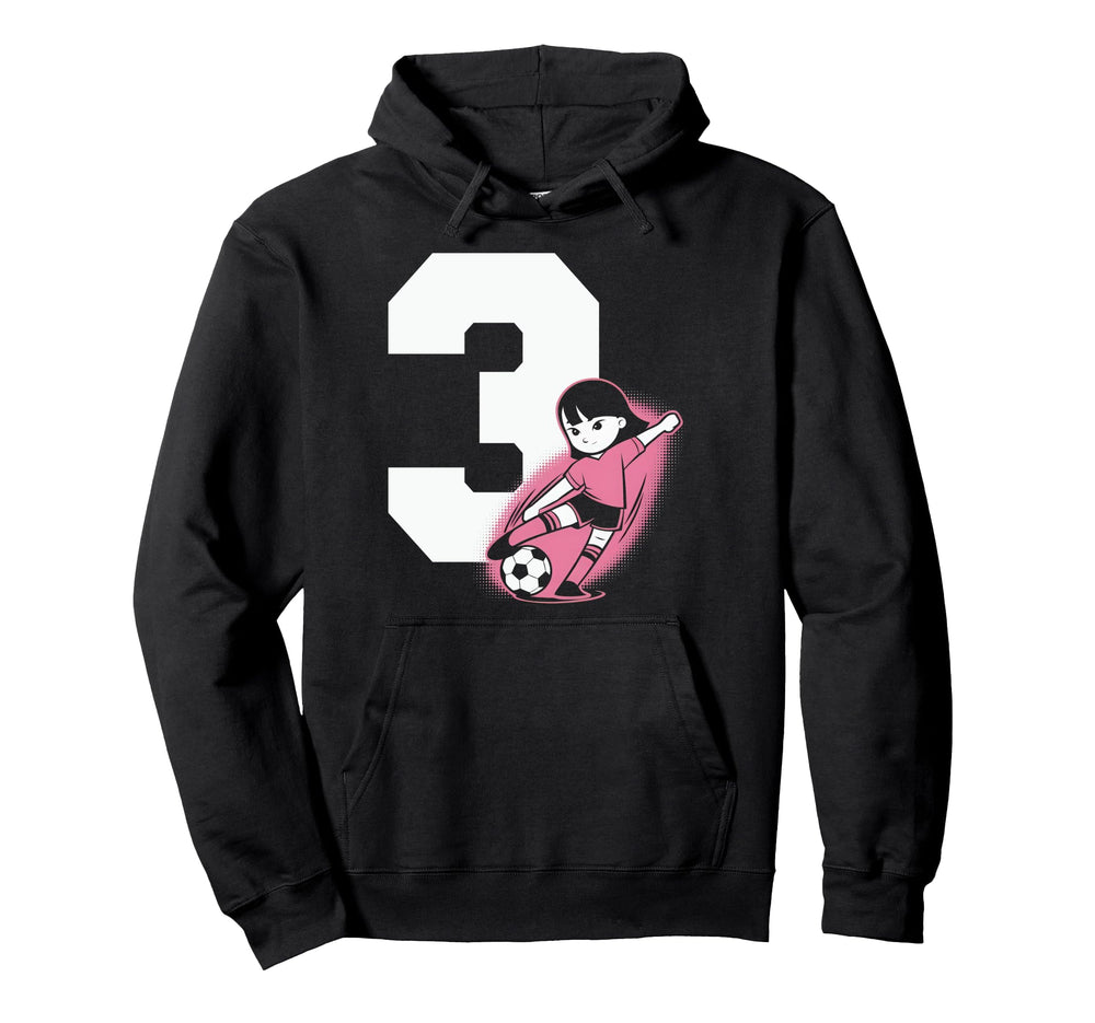 3 Soccer Birthday Gift Soccer Fan Sports Hoodie - Custom Art Print Unisex