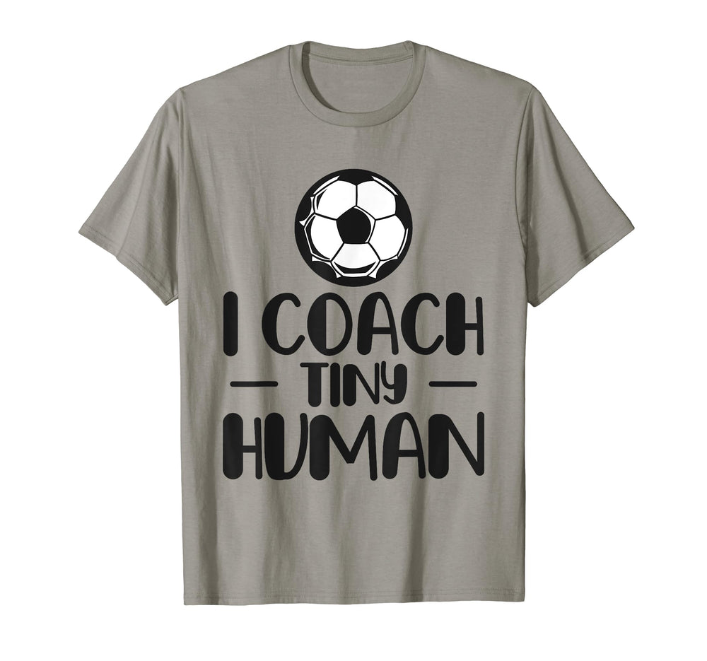 I Coach Tiny Humans Soccer Ball Soccer T-Shirt - Unique Graphic Unisex
