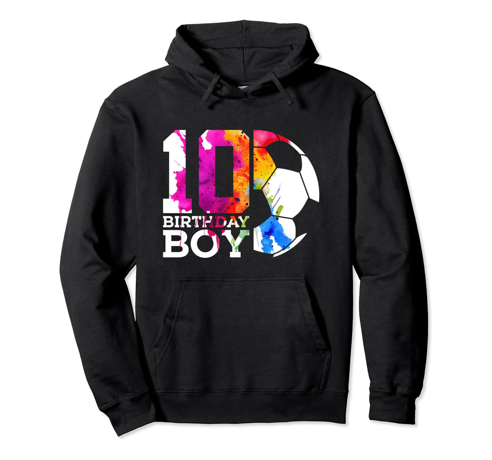 10 Birthday Soccer 10Th Birthday Hoodie - Aesthetic Graphic Unisex