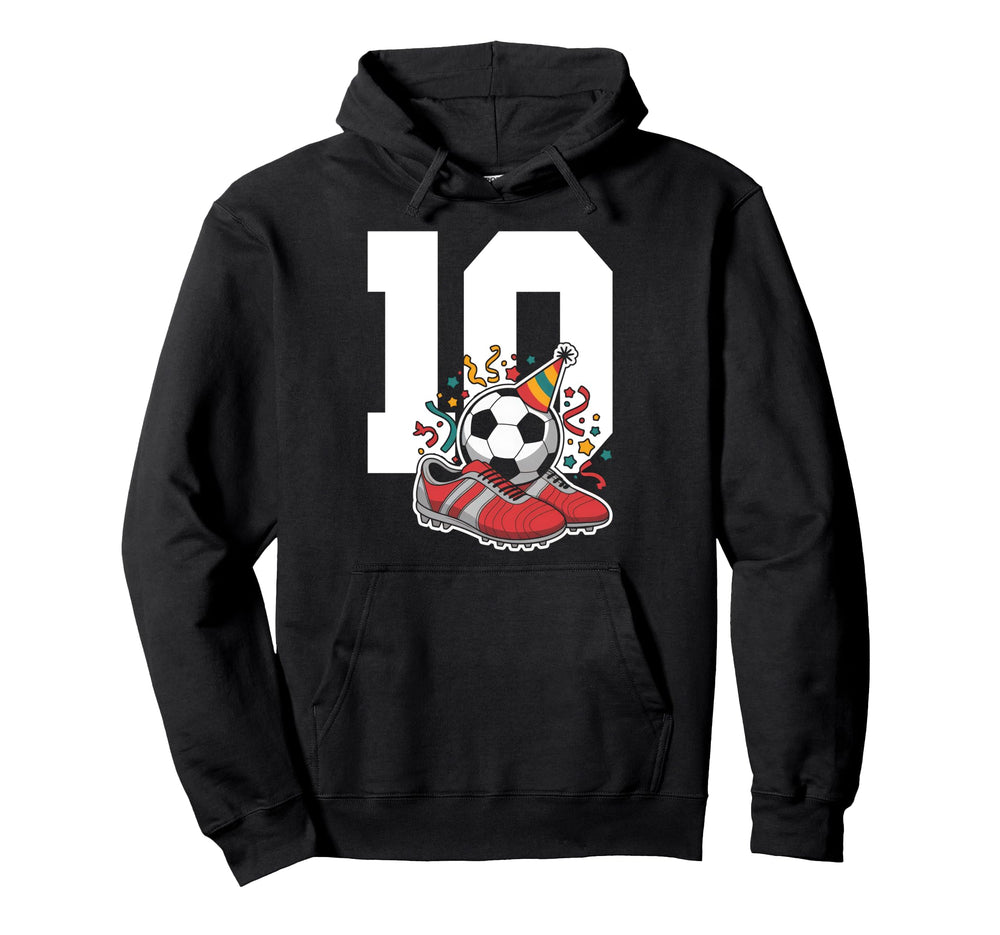 10 Soccer Birthday Gift Soccer Fan Sports Hoodie - Graphic Print Men Women