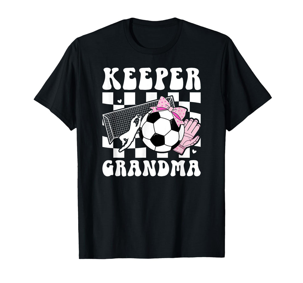 Groovy Soccer Keeper Grandma Soccer T-Shirt - Custom Art Print Men Women