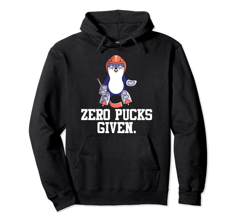 Penguin Hockey Goalkeeper Funny Hoodie - Casual Everyday Wear for Adults