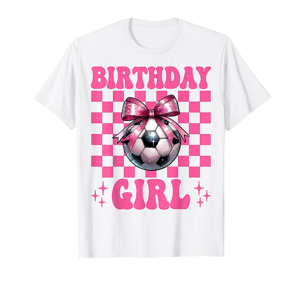 Birthday Soccer Soccer Mom Mama Coquette Bow T-Shirt - Graphic Print Unisex