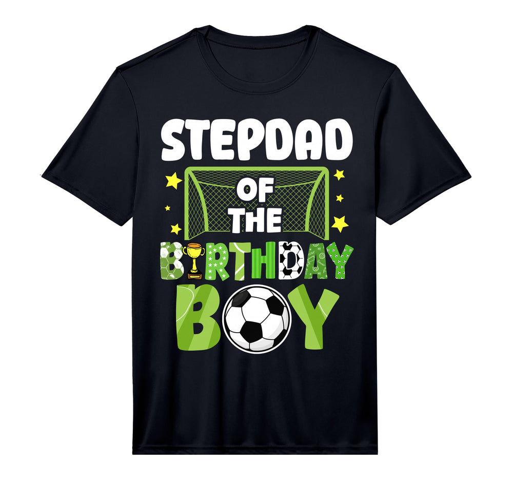 Mens Soccer Stepdad Birthday Party T-Shirt - Custom Art Print for Adults