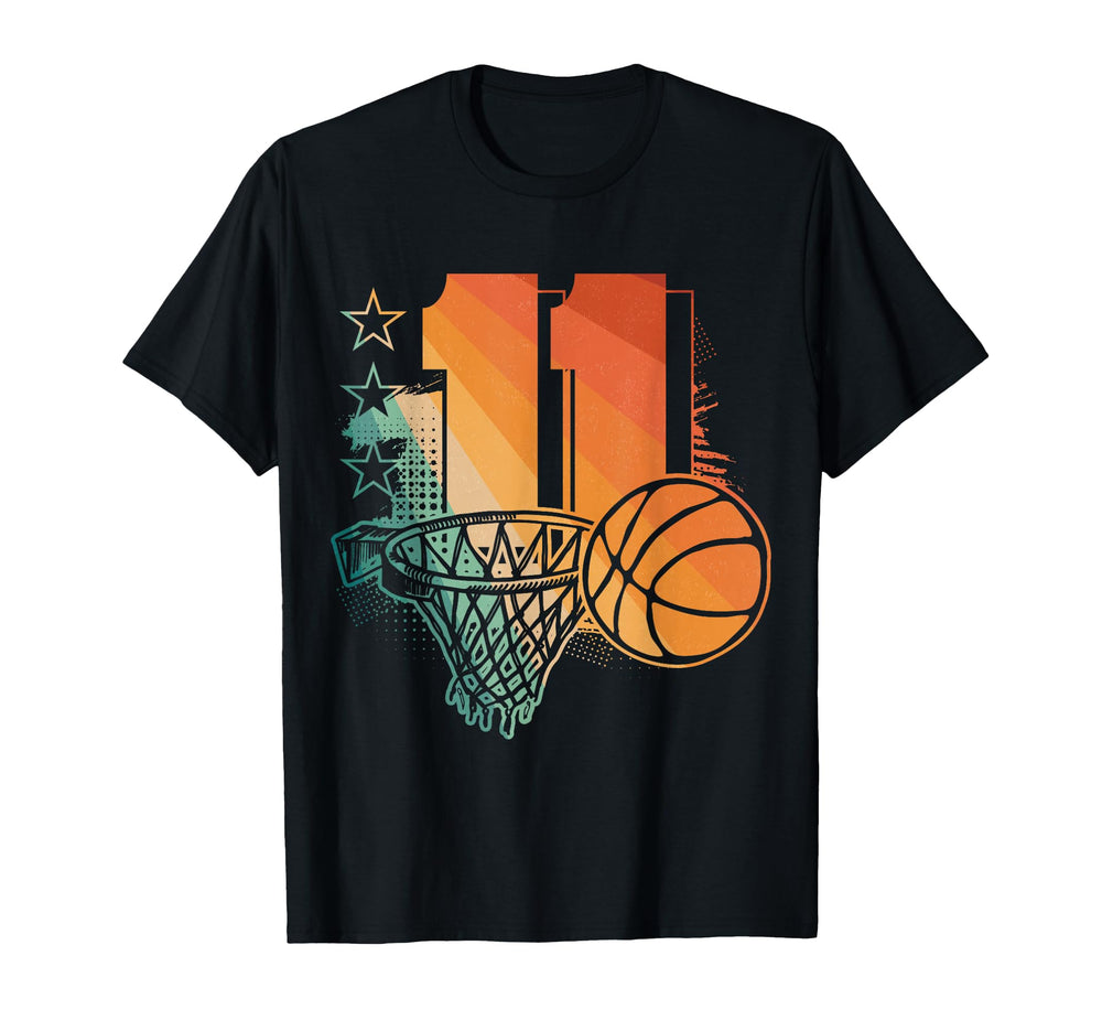 11Th Birthday Basketball Player Basketball T-Shirt - Graphic Print Unisex