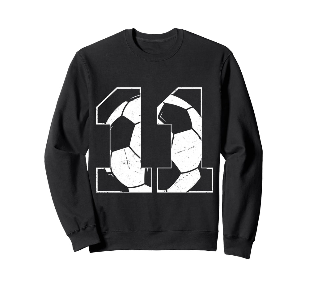 11Th Birthday Soccer Player Sweatshirt - Casual Everyday Wear Unisex