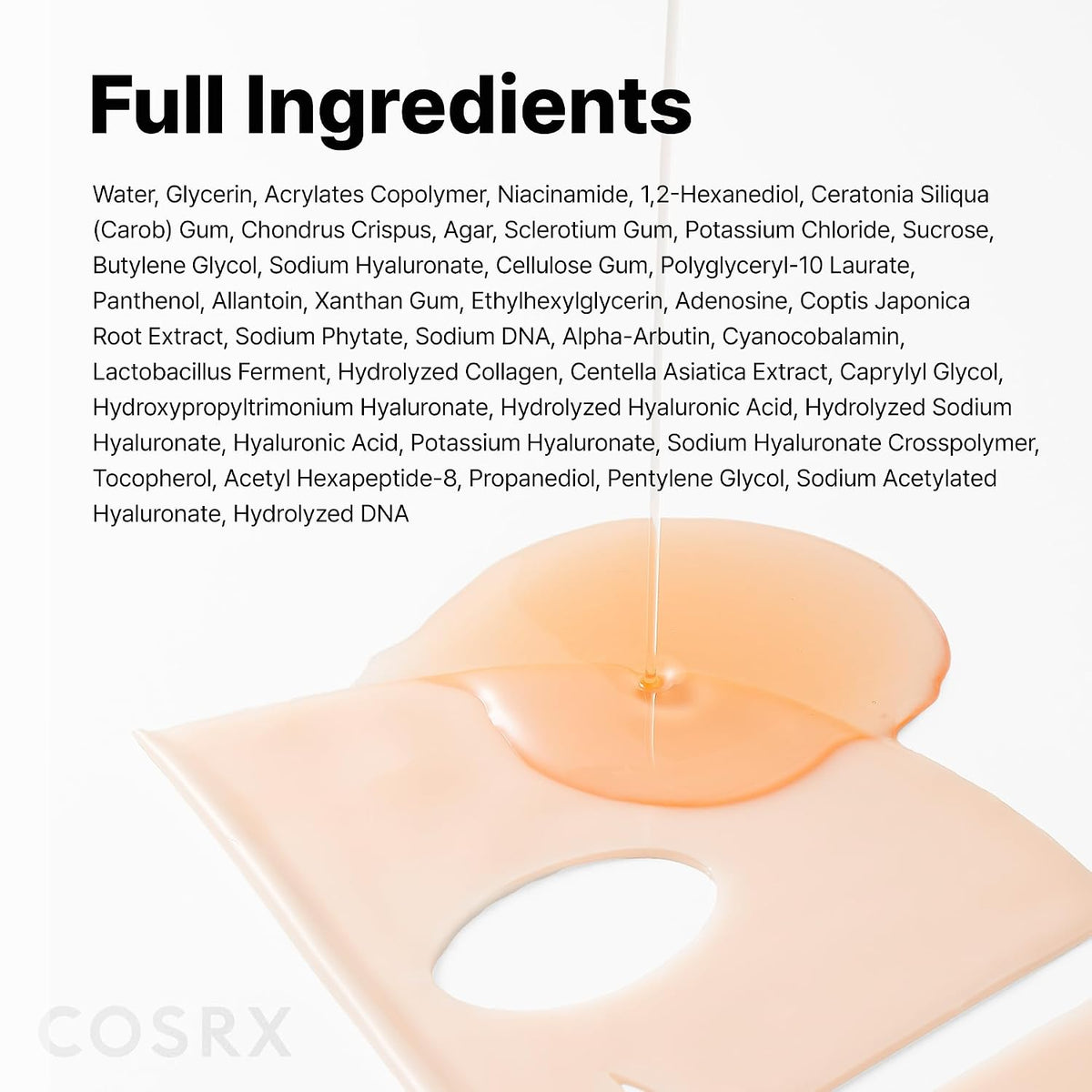 Cosrx 5 PDRN Hyaluronic Acid Vital Hydrating Hydrogel Mask - Snipetell