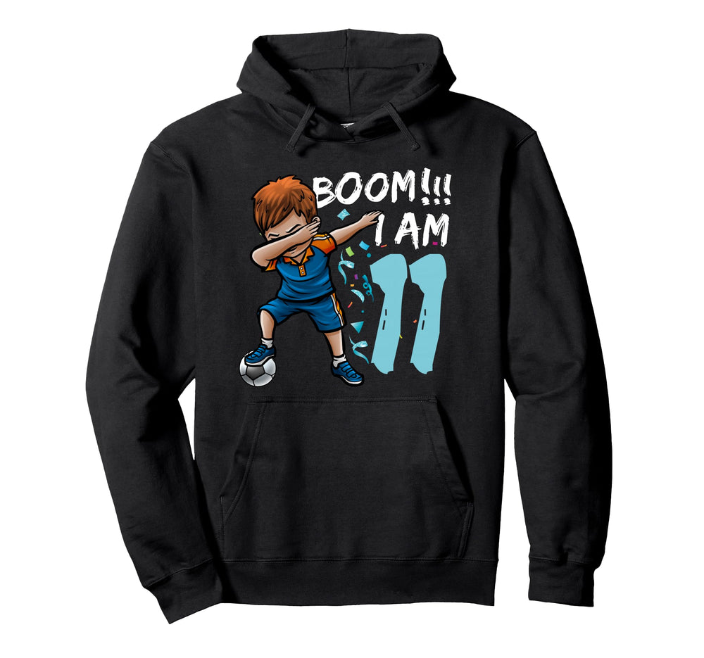 Dabbing Birthday Soccer 11Th Birthday 11 Hoodie - Unique Graphic Unisex