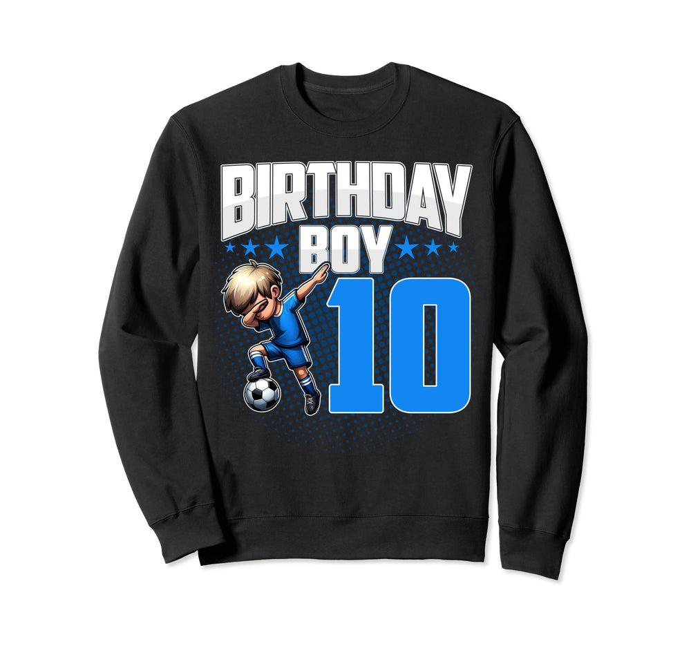 10Th Birthday Soccer Dabbing 10 Sweatshirt - Novelty Apparel for Adults