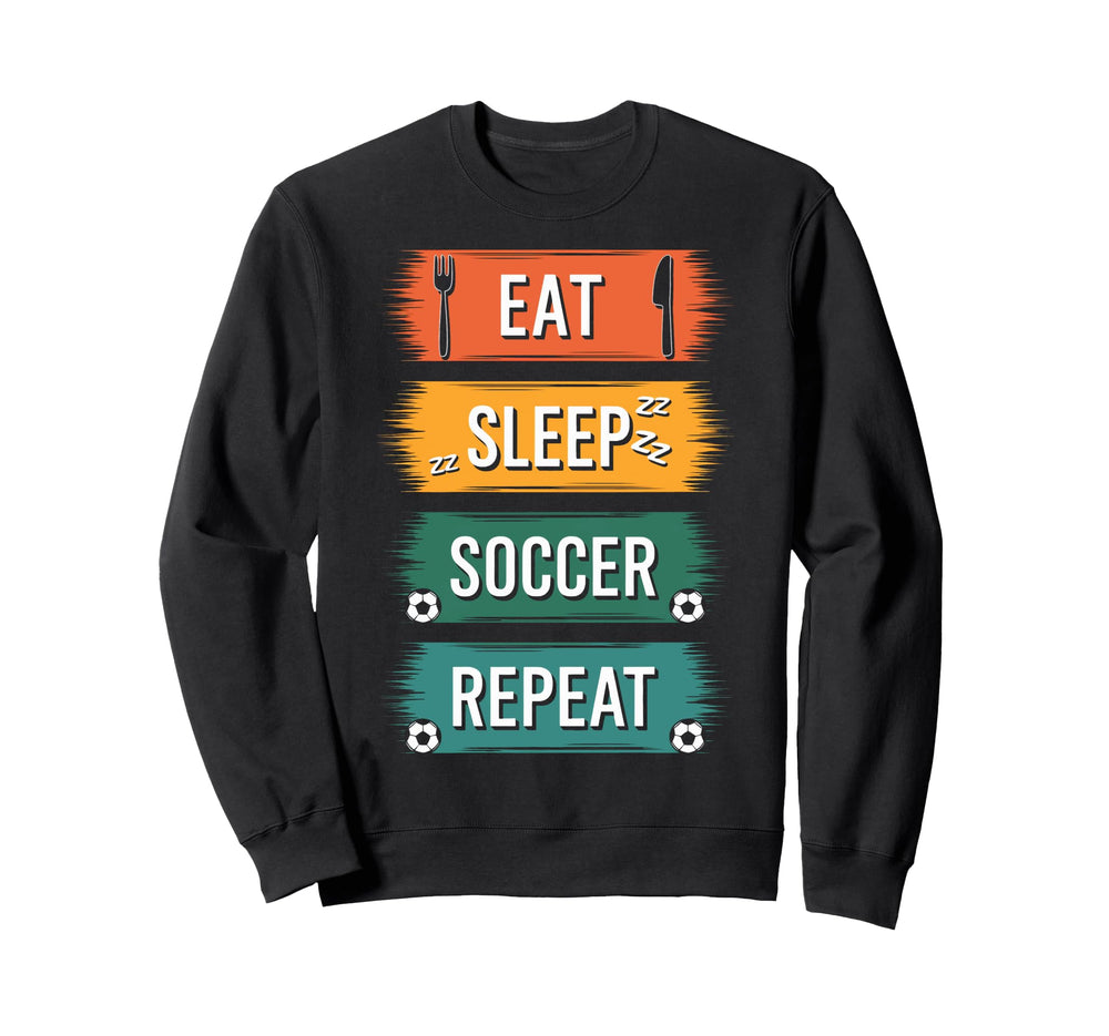 Dedicated Soccer Players Eat Sweatshirt - Minimalist Print for Adults