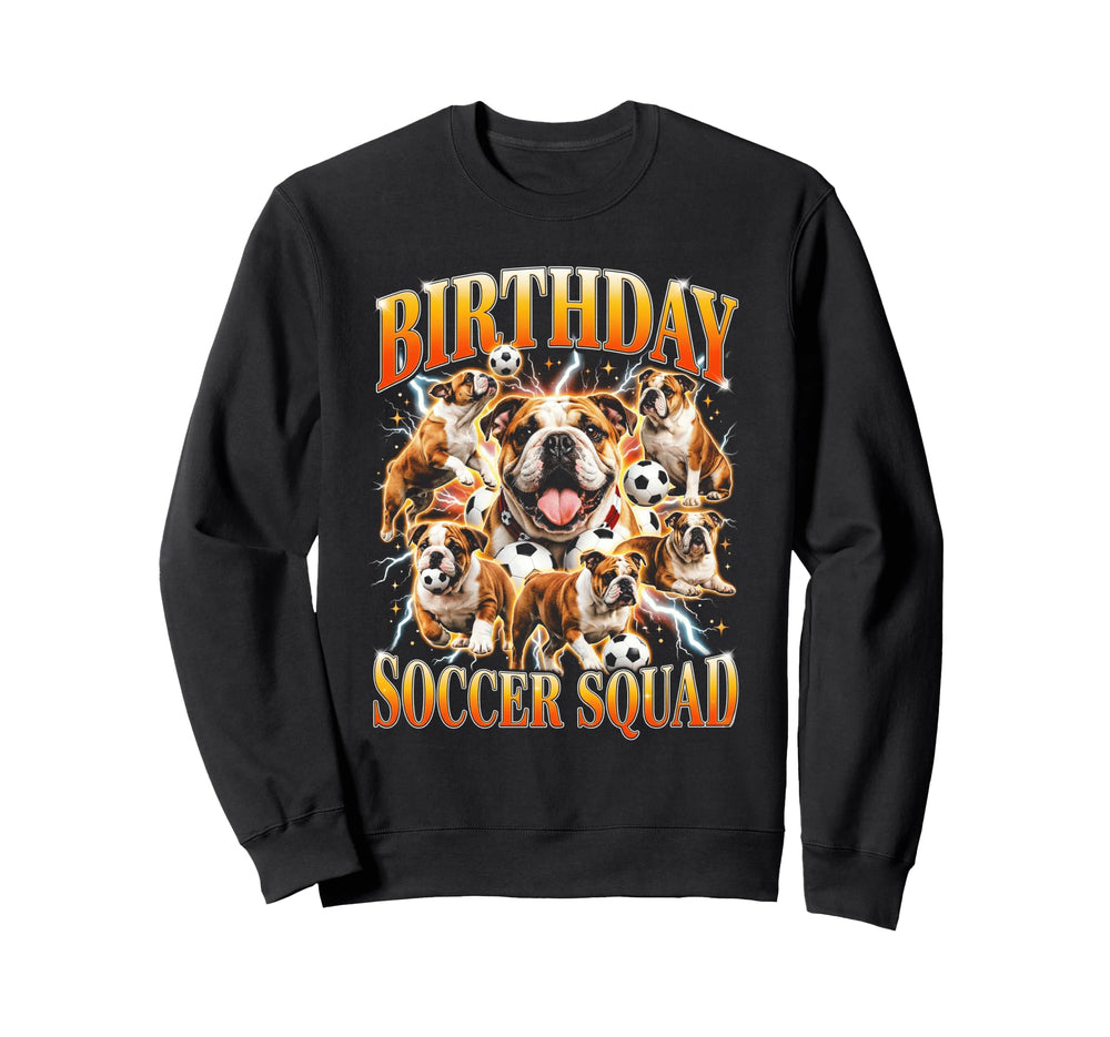 Funny Bulldog Soccer Squad Sweatshirt - Casual Everyday Wear for Adults