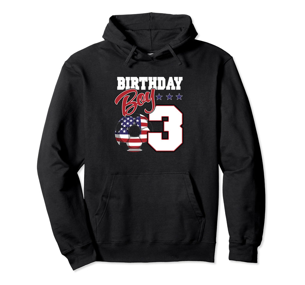 3Rd Birthday Party Patriotic American Hoodie - Minimalist Print for Adults