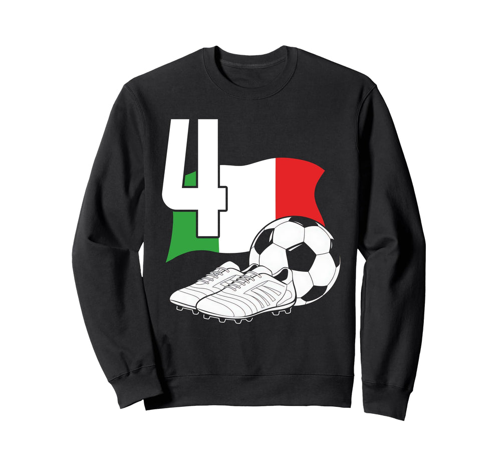 4 Soccer Birthday Gift Soccer Fan Sweatshirt - Unique Graphic Men Women
