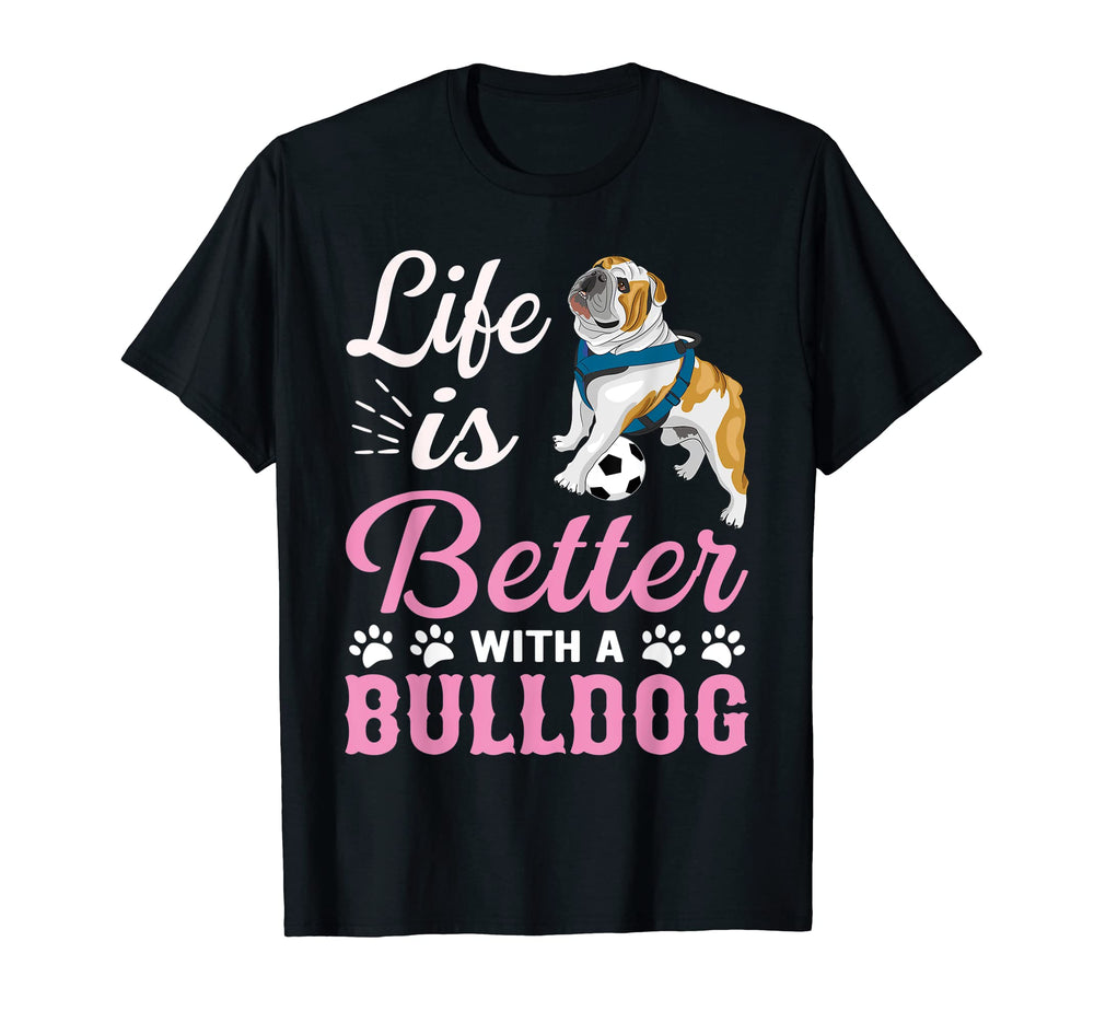 Life Better Bulldog Soccer Ball Sweatshirt - Custom Art Print for Adults