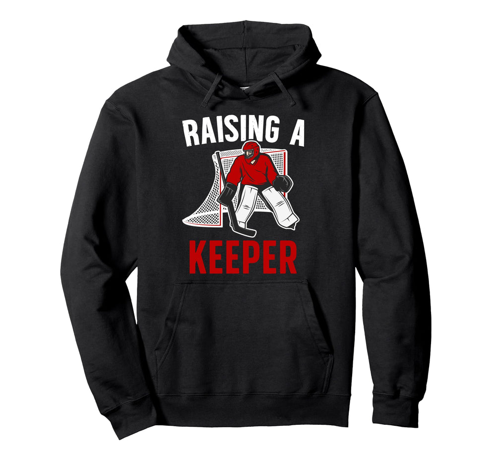 Raising Hockey Keeper Dad Hockey Hoodie - Custom Art Print for Adults