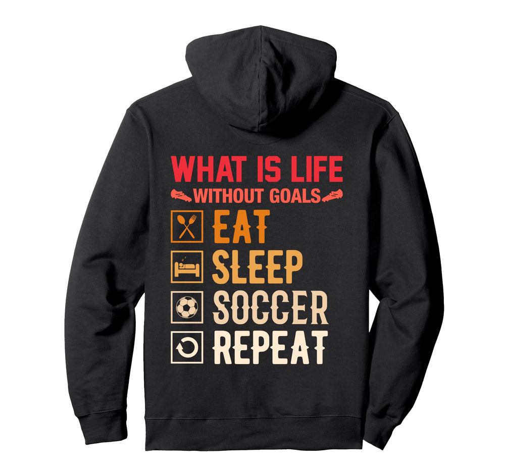 Eat Sleep Soccer Repeat Football Hoodie - Custom Art Print for Adults
