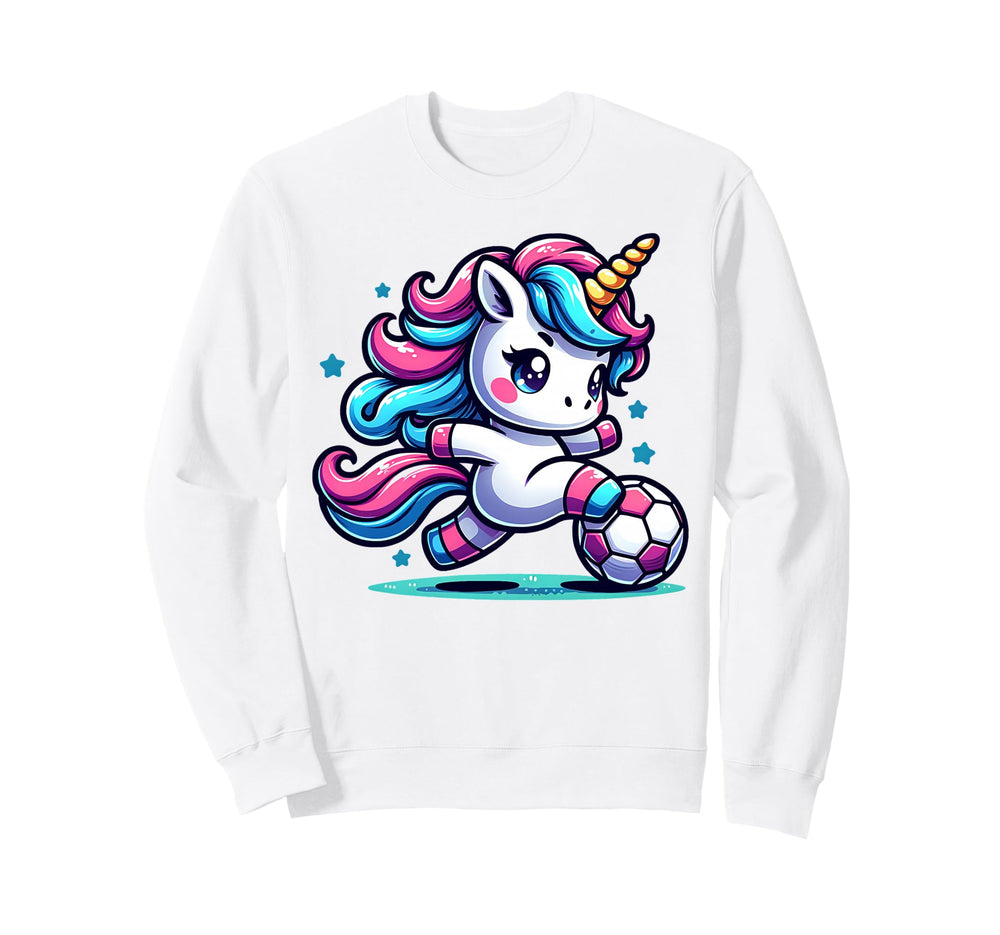 Footballer Unicorn Fans Soccer Team Sweatshirt - Graphic Print Men Women