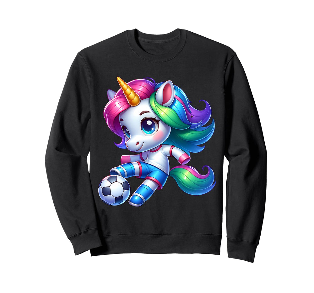 Footballer Unicorn Fans Soccer Team Sweatshirt - Unique Graphic for Adults