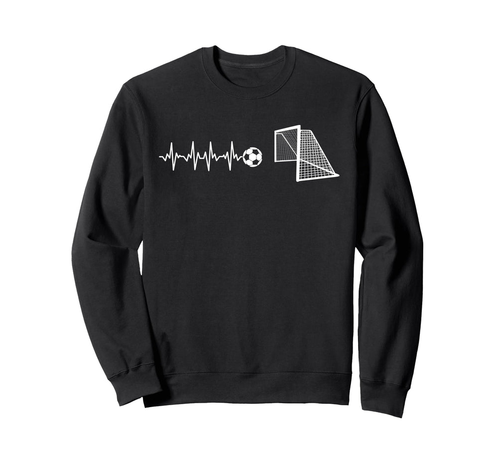 Funny Soccer Heartbeat Ecg Football Sweatshirt - Streetwear Style Unisex