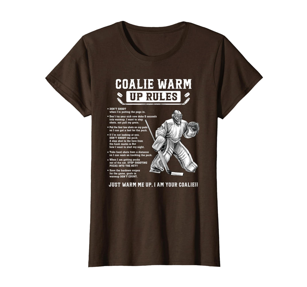 Goalie Warm Up Rules Ice Hockey Goalie T-Shirt - Graphic Print Men Women