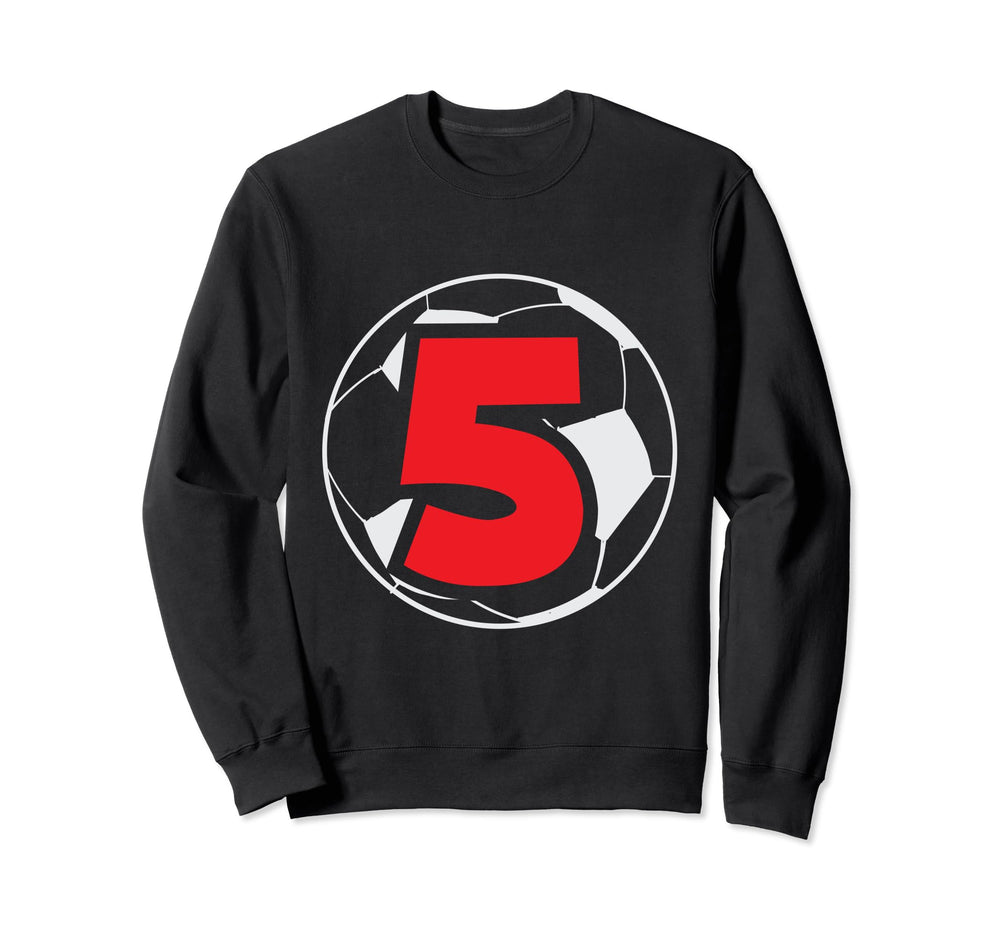 5Th Birthday 5 Years Soccer Sweatshirt - Streetwear Style for Adults