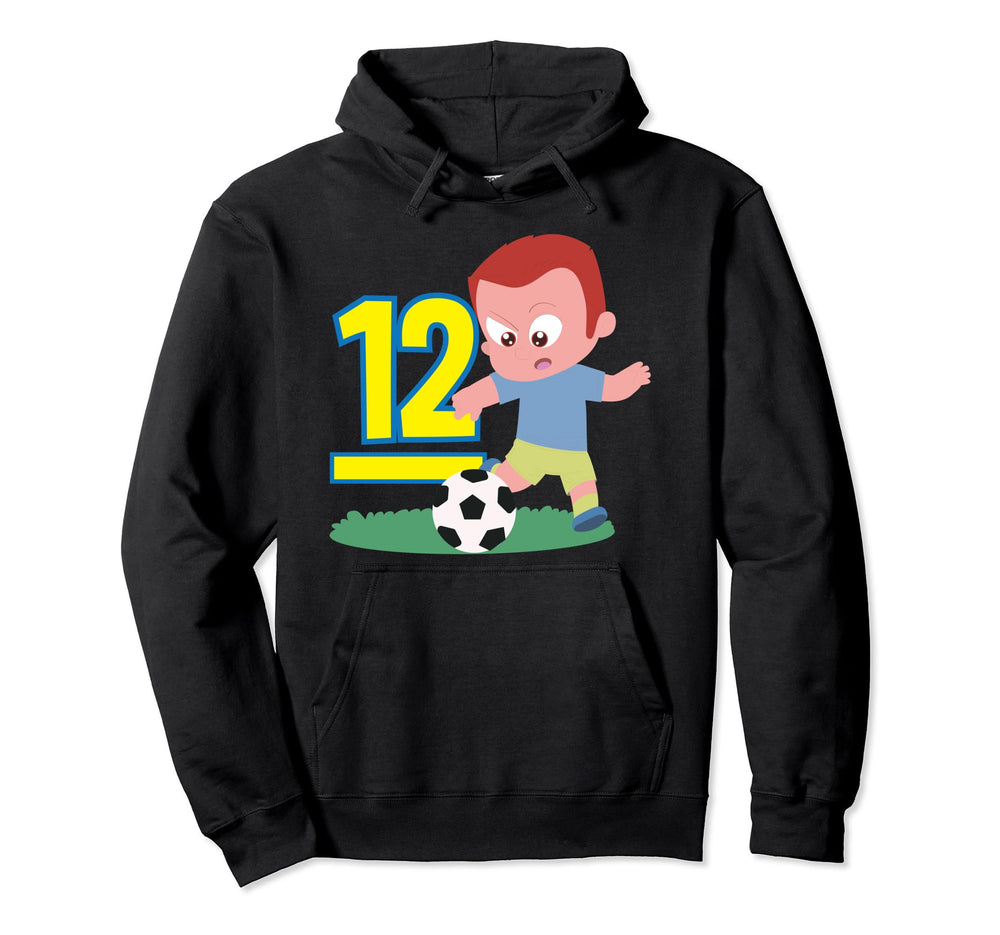 12Th Birthday 12 Years Soccer Football Hoodie - Custom Art Print Men Women