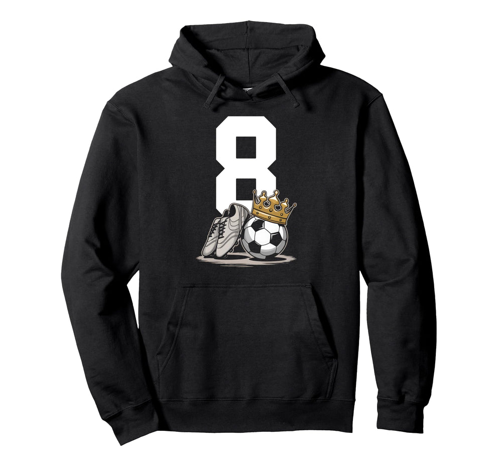 8 Soccer Birthday Gift Soccer Fan Hoodie - Aesthetic Graphic for Adults