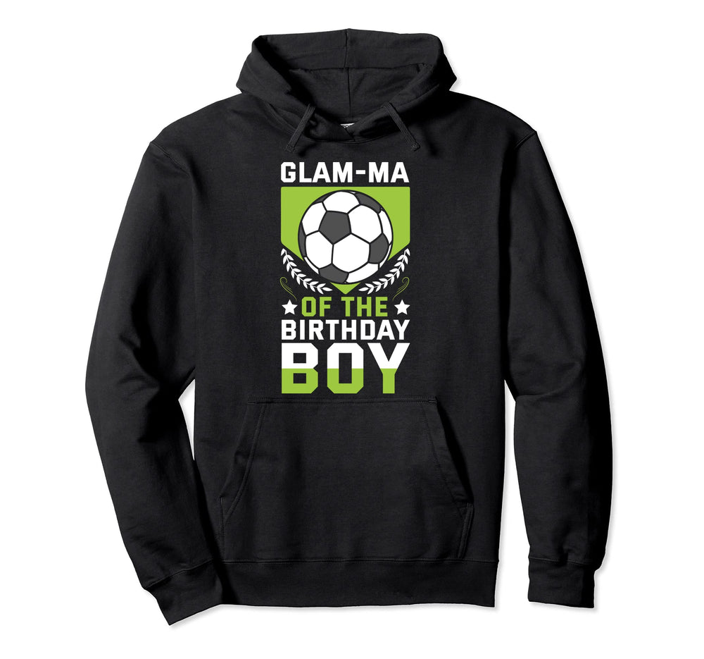 Glam Ma Birthday Soccer Player Bday Hoodie - Trendy Graphic for Adults