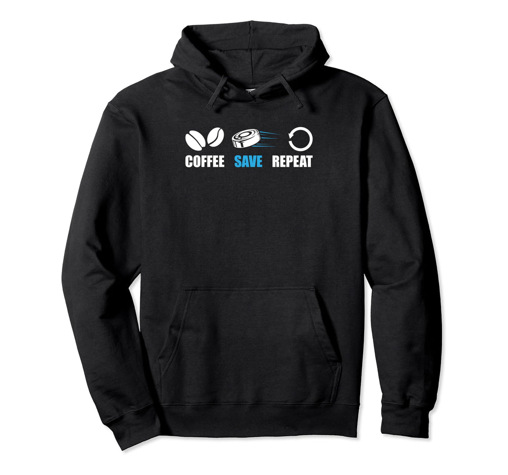 Ice Hockey Goalie Goalkeeper Coffee Hoodie - Trendy Graphic Men Women