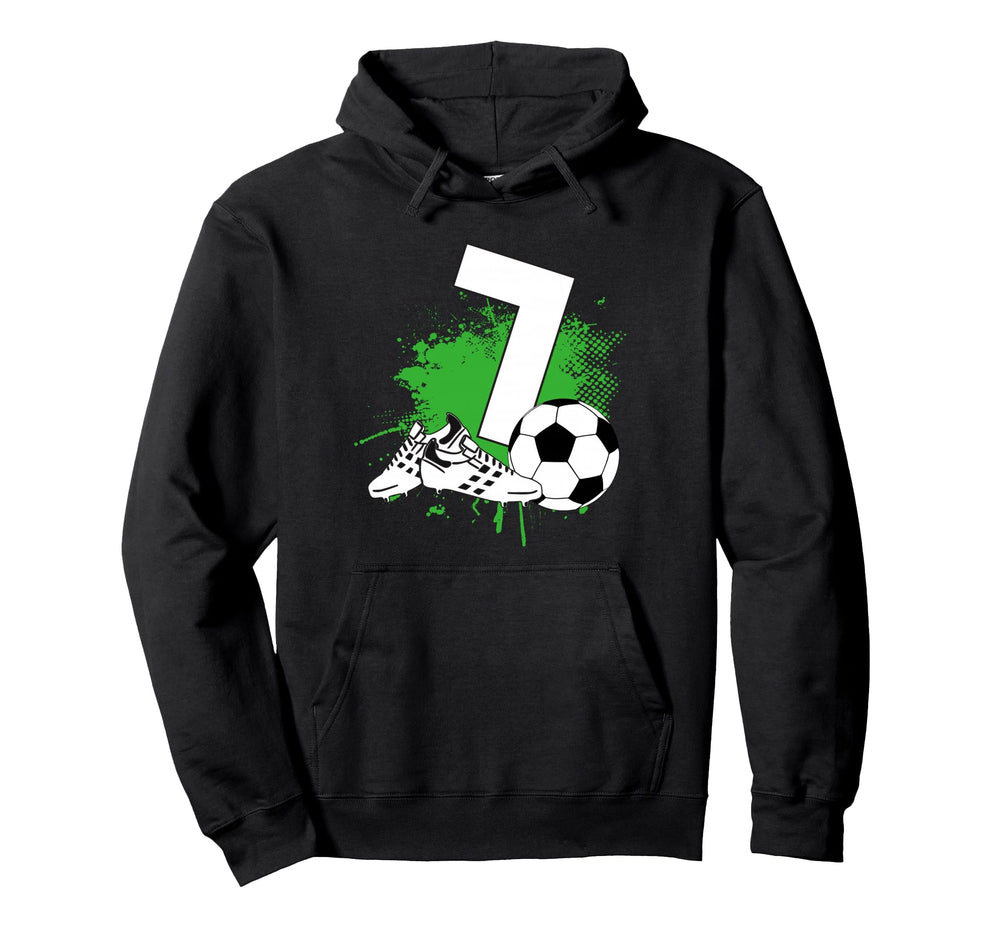 7Th Birthday 7 Years Soccer Hoodie - Casual Everyday Wear for Adults