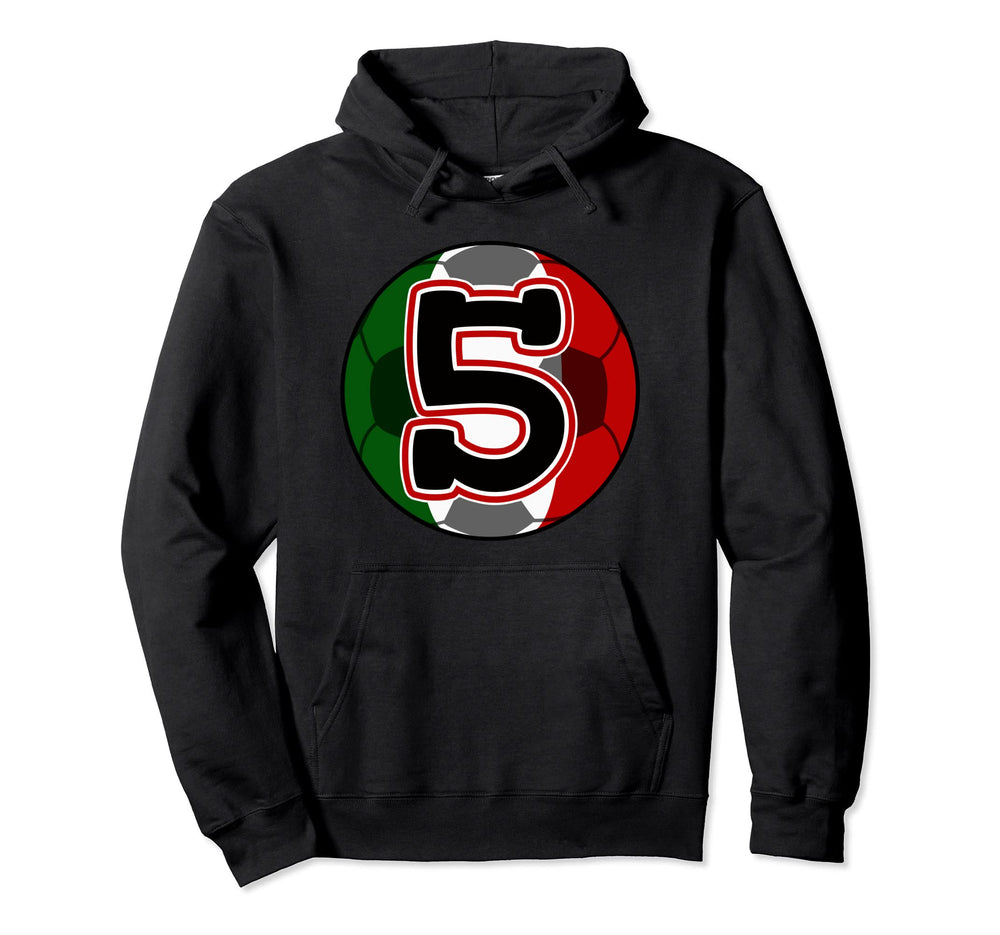 5 Year Old Birthday Mexican Soccer Party Hoodie - Graphic Print Men Women