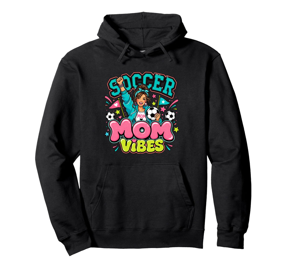 Soccer Mom Vibes Sports Cheer Hoodie - Graphic Print Men Women