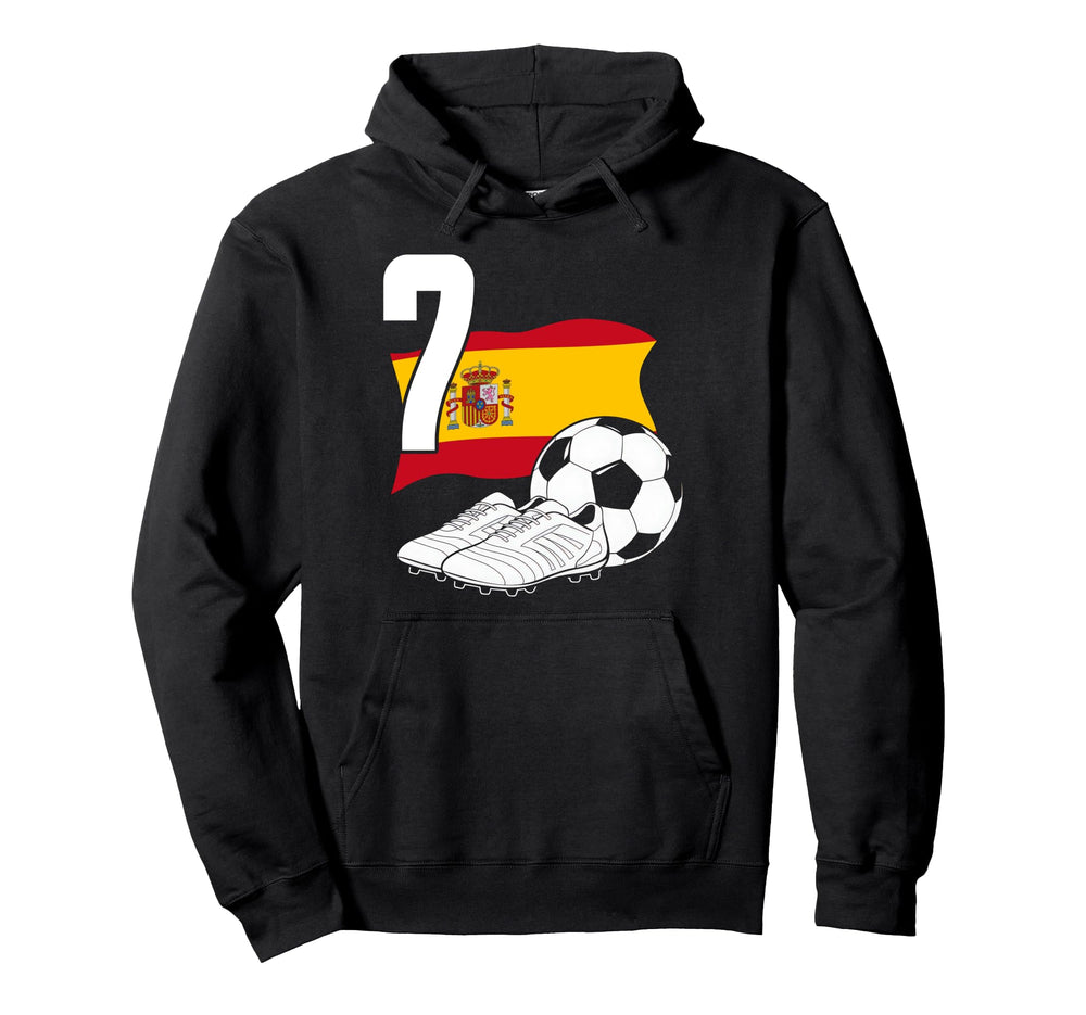 7 Soccer Birthday Gift Soccer Fan Sports Hoodie - Graphic Print Men Women