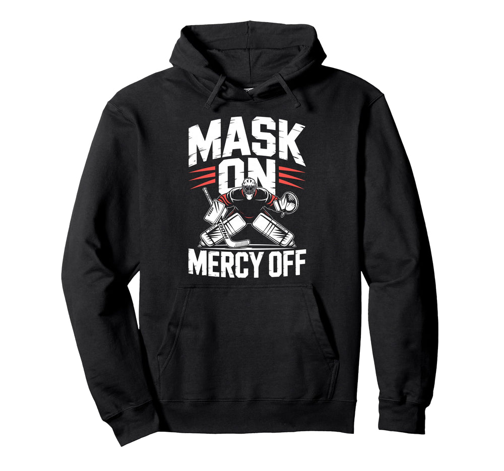 Ice Hockey Goalkeeper Mask Hockey Hoodie - Fun Novelty Design for Adults