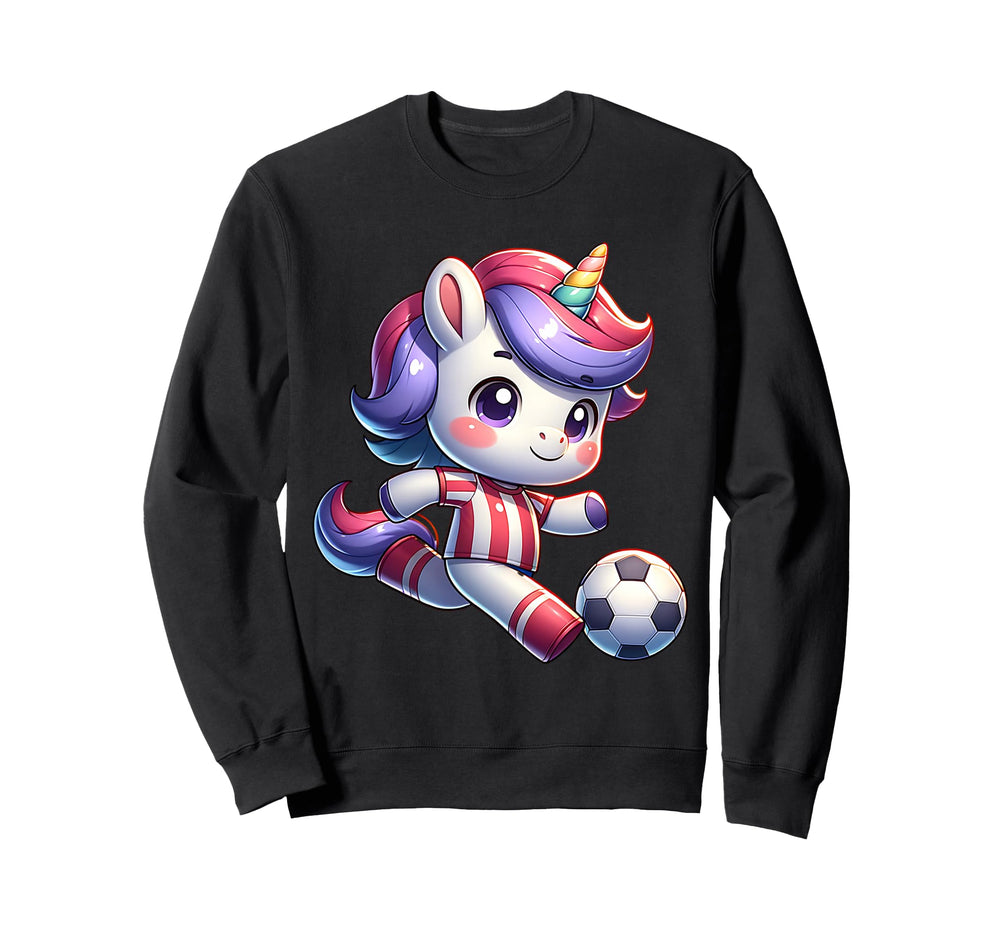 Footballer Unicorn Fans Soccer Team Sweatshirt - Minimalist Print Unisex