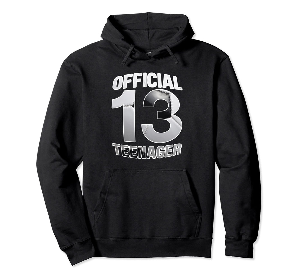 Teenager 13Th Birthday Party Soccer Ball Hoodie - Trendy Graphic for Adults