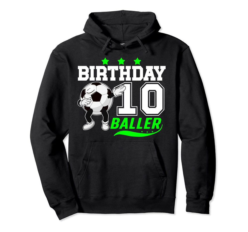 10Th Birthday Party Soccer Ten Year Old Hoodie - Streetwear Style Unisex