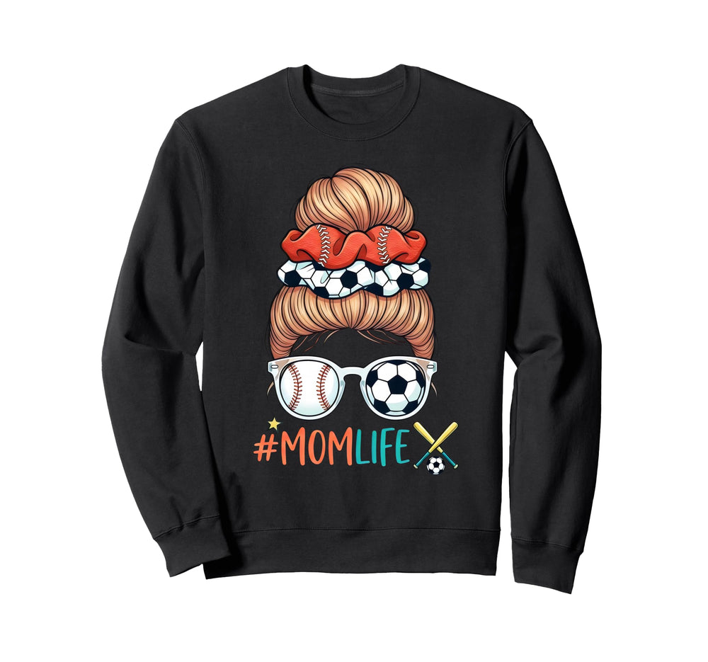 Soccer And Baseball Mom Life Messy Sweatshirt - Minimalist Print Unisex