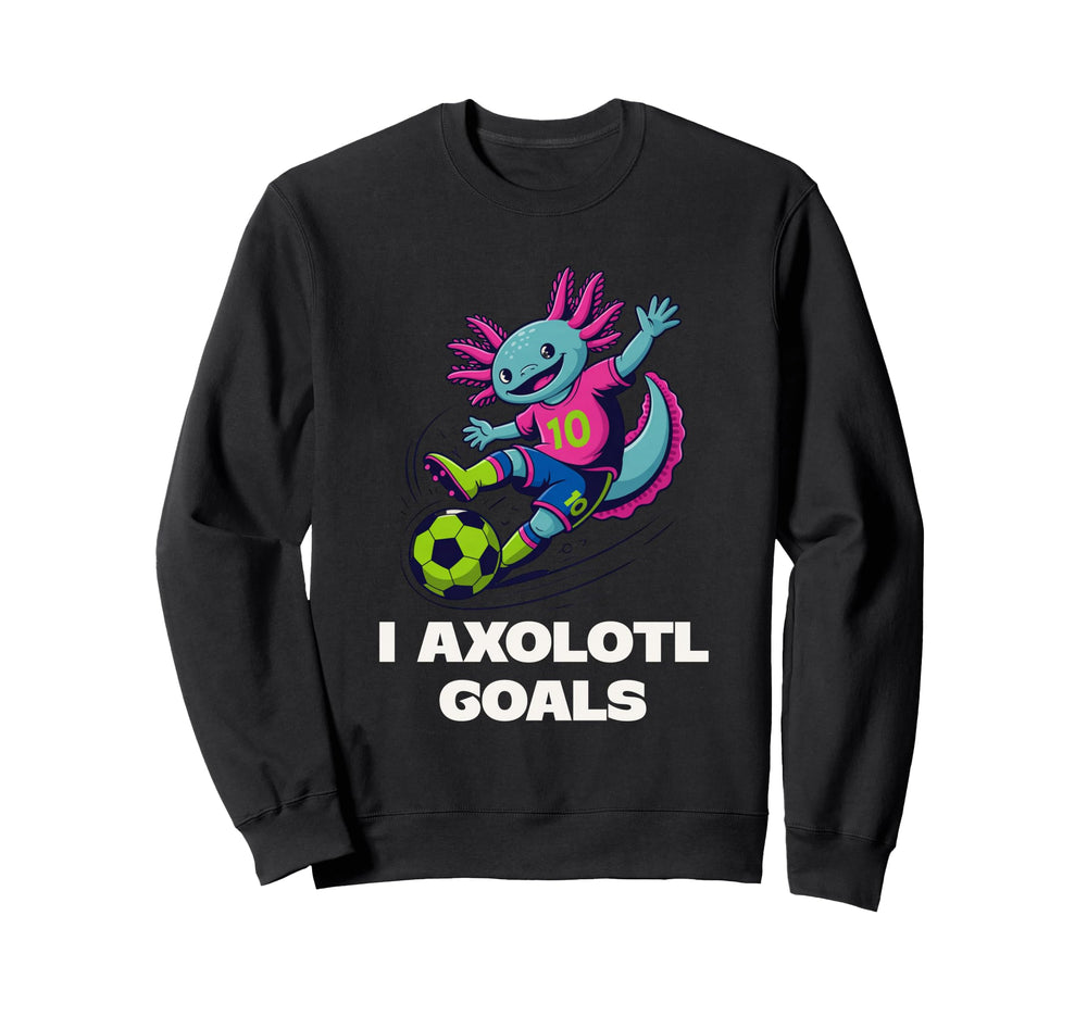 Soccer Mom Axolotl Funny Sports Sweatshirt - Novelty Apparel for Adults