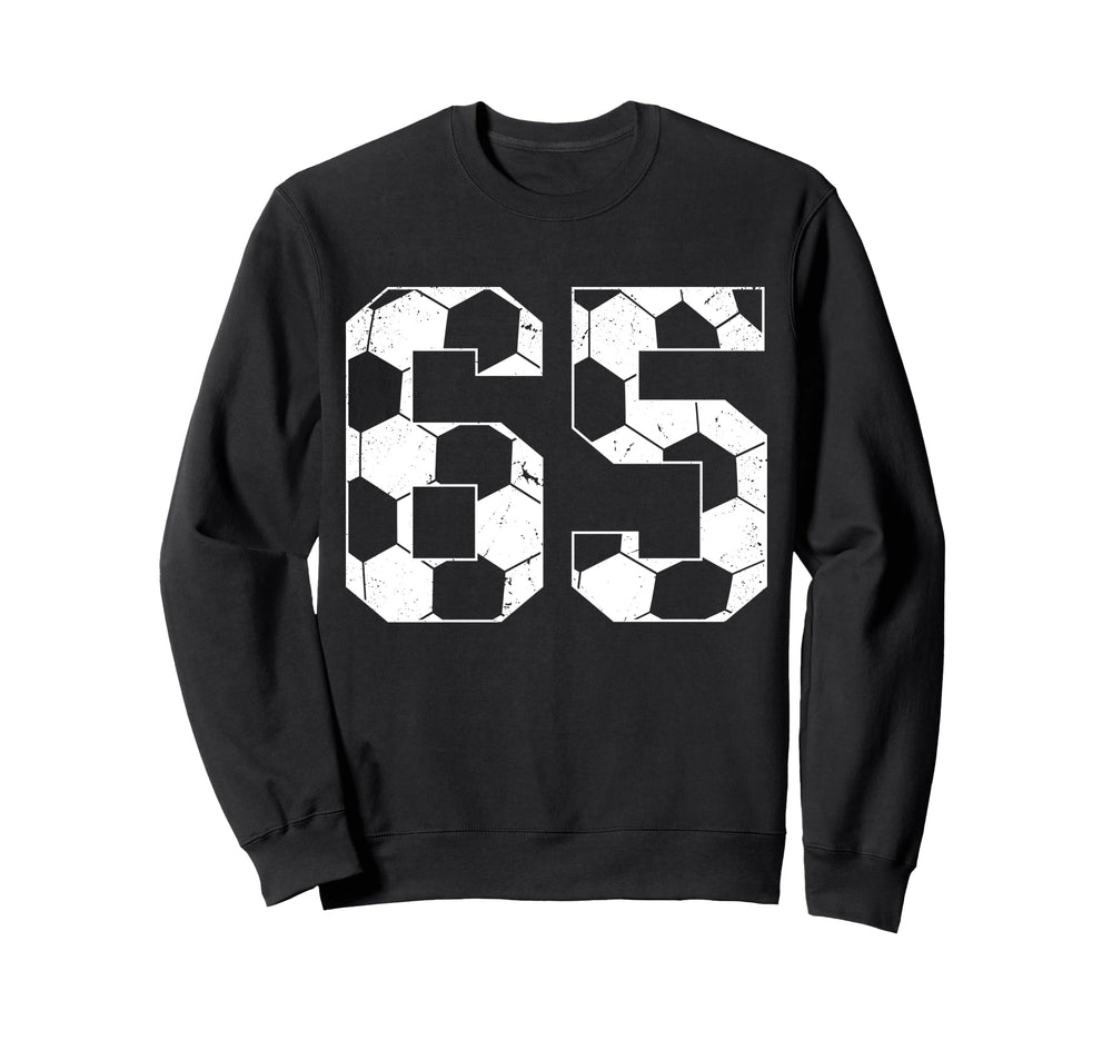 65Th Birthday Soccer Player Football 65 Sweatshirt - Trendy Graphic Unisex