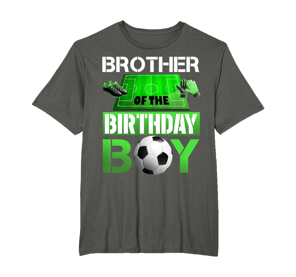 Brother Birthday Soccer Sport Matching T-Shirt - Graphic Print Unisex