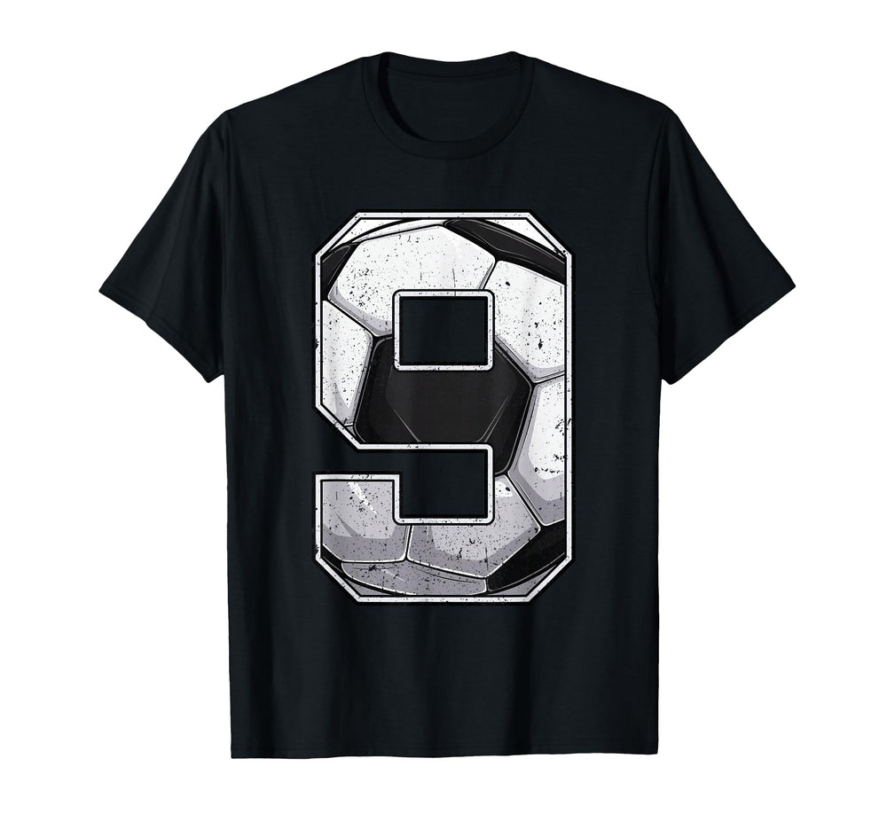 Soccer Ninth 9Th Birthday Nine 9 T-Shirt - Streetwear Style Men Women