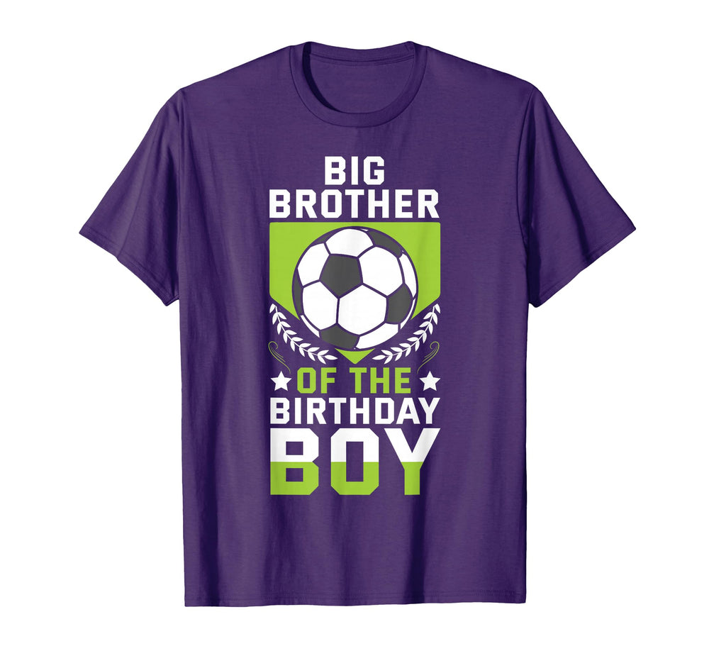 Big Brother Birthday Soccer Player T-Shirt - Custom Art Print for Adults