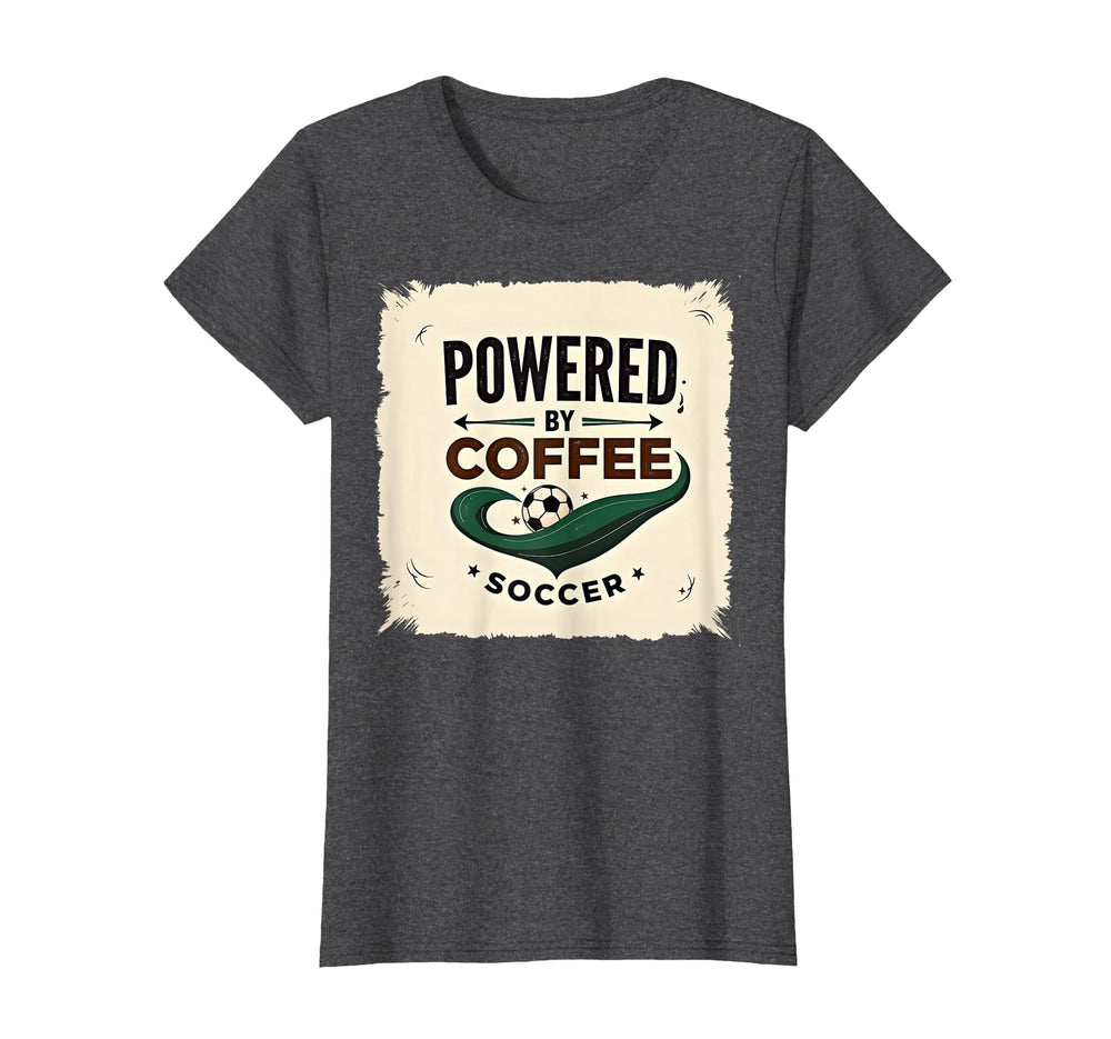 Soccer Mom Powered Coffee And Soccer T-Shirt - Minimalist Print Unisex