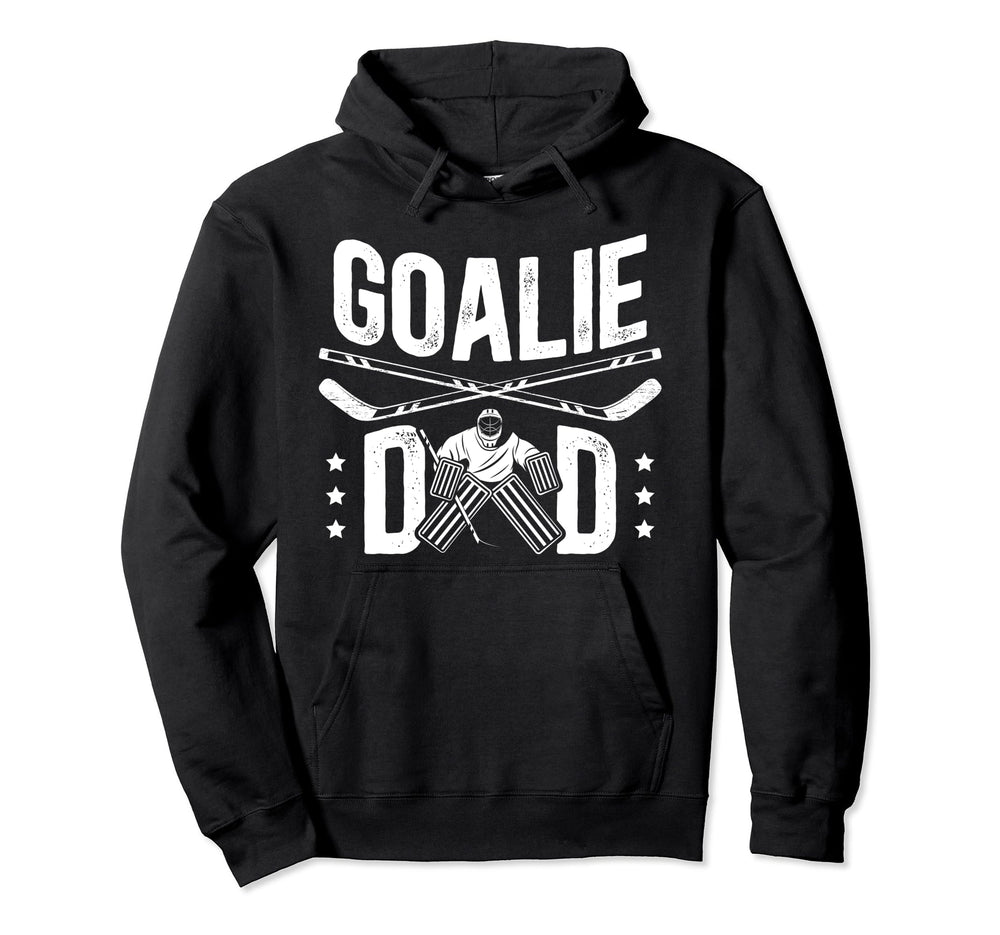 Ice Hockey Goalie Dad Ice Hockey Hoodie - Minimalist Print Unisex